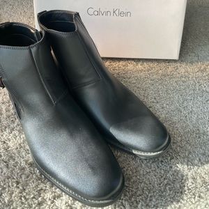 Calvin Klein Black Winston Leather boots/shoe